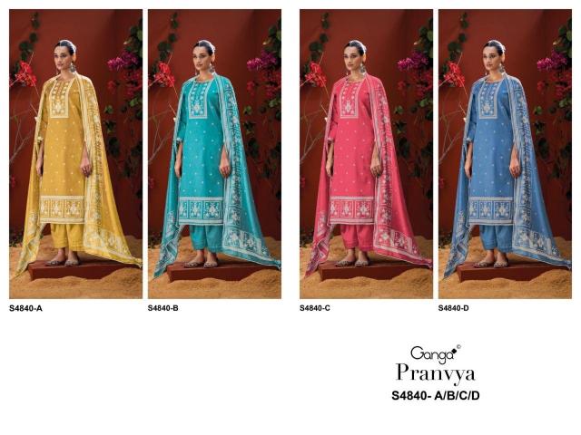 Ganga pranvya 4840 dress materials wholesale dealers in hyderabad